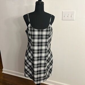 Forever 21 Plaid Mini W/Side Zip and Front Split, Sz. L.
